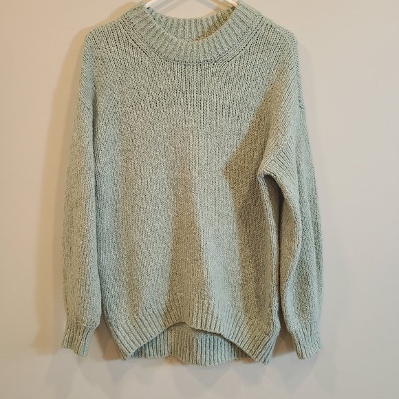 Abercrombie & Fitch Sweater Womens Extra Small Green Oversized - Picture 1 of 7